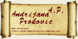 Andrijana Proković vizit kartica